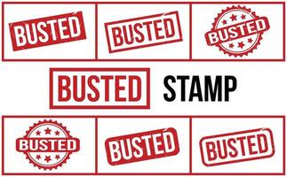 Busted Rubber Stamp Set Vector