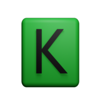 letra k 3d icono png