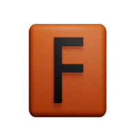 Brief f 3d Symbol png