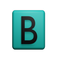 Letter B 3d icon png