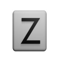 Letter z 3d icon png