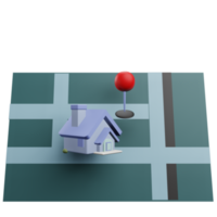 House location pin 3d icon png