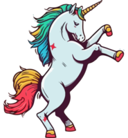 colorful unicorn illustration png