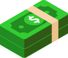 efectivo dinero isométrica png