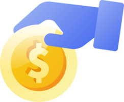 hand hold coins png