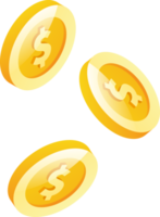 flotante moneda icono png