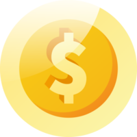 icono de monedas de dólar png