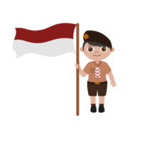 Indonesian pramuka scout elementary school uniform png