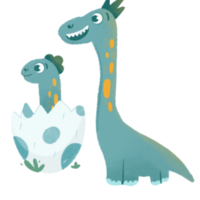 dinosaurie med bebis dino png