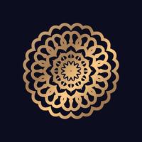 Luxury gold floral mandala arabesque pattern for print, poster, cover, brochure, flyer vector