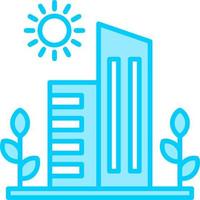 Green City Vector Icon