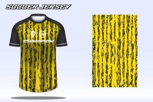 Premium Vector  Yellow and black soccer football jersey design