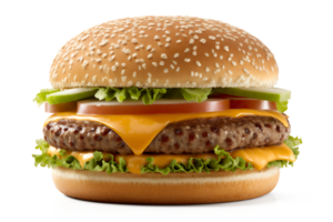 Beef Burger on a Transparent Background - png