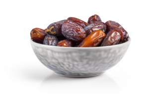 A Bowl of Dried Date Fruits - png