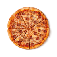 trevlig sammansättning fotografi av pizza på en transparent bakgrund - generativ ai png