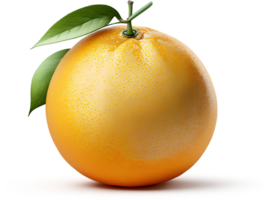 arancia frutta con le foglie trasparente sfondo generativo ai png