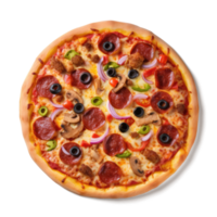nett Komposition Fotografie von Pizza auf ein transparent Hintergrund - - generativ ai png