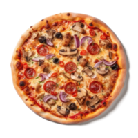 simpatico composizione fotografia di Pizza su un' trasparente sfondo - generativo ai png
