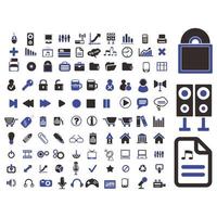 Collection of vector icons of various shapes and designs