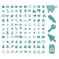 Collection of vector icons of various shapes and designs