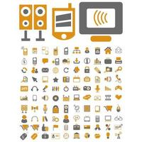 Collection of vector icons of various shapes and designs