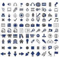 Collection of vector icons of various shapes and designs