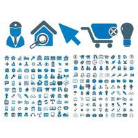 Collection of vector icons of various shapes and designs