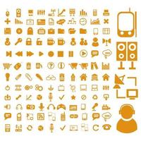 Collection of vector icons of various shapes and designs