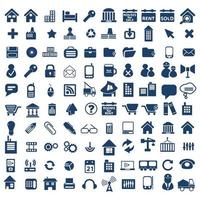 Collection of vector icons of various shapes and designs