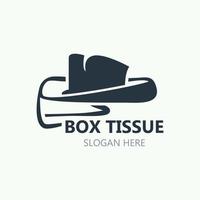 Box Tissue vector icon image design. facial tissue flat style illustration