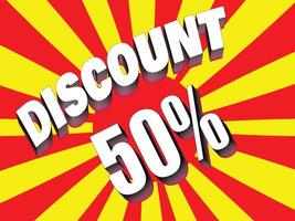 discount sale 50 vector
