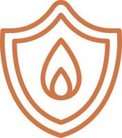 Fire Shield Vector Icon Design