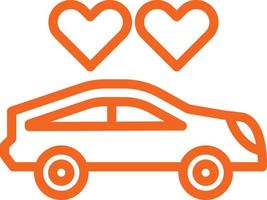 Wedding Car Vector Icon Design