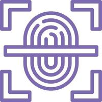 Fingerprint Scan Vector Icon Design