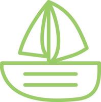 Sailing Boat Vector Icon Design