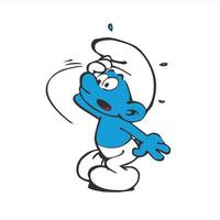 the smurfs funny pose vector