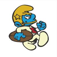 the smurfs funny pose vector