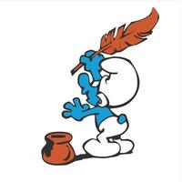 the smurfs funny pose vector