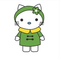 hello kitty with cute pose vector