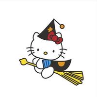 hello kitty with cute pose vector