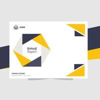 annual report free vector template, perfect for company profile, business flyer and book cover