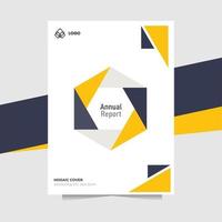 annual report free vector template, perfect for company profile, business flyer and book cover