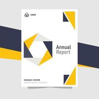 annual report free vector template, perfect for company profile, business flyer and book cover