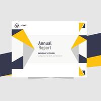 annual report free vector template, perfect for company profile, business flyer and book cover