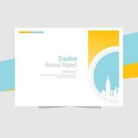 Creative annual report with modern style vector