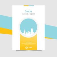 Creative annual report with modern style vector