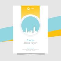 Creative annual report with modern style vector