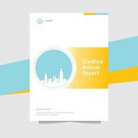 Creative annual report with modern style vector