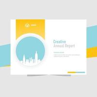 Creative annual report with modern style vector