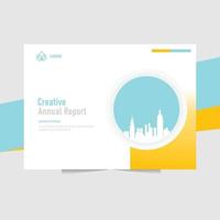 Creative annual report with modern style vector